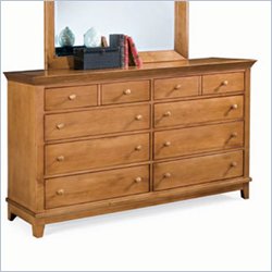 American Drew Sterling Pointe 8 Drawer Double Dresser in Maple Finish