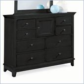 American Drew Sterling Pointe 8 Drawer Double Dresser in Black Finish