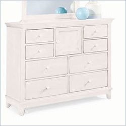 American Drew Sterling Pointe 8 Drawer Double Drawer in Off-White Finish-Off-White with Maple