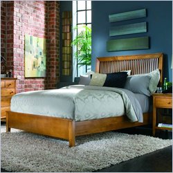 American Drew Sterling Pointe Slat Bed in Maple Finish-Queen