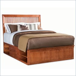 American Drew Sterling Pointe Storage Platform Bed in Cherry Finish-Queen