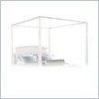 ADD TO YOUR SET: American Drew Sterling Pointe Poster Bed Canopy Frame in Off-White