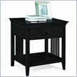 ADD TO YOUR SET: American Drew Sterling Pointe Single Drawer Nightstand in Black