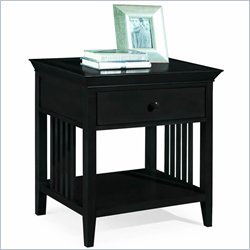 American Drew Sterling Pointe Single Drawer Nightstand in Black