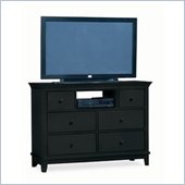 American Drew Sterling Pointe Fully Assembled TV Stand in Black Finish