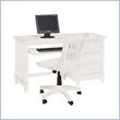 ADD TO YOUR SET: American Drew Sterling Pointe Wood Computer Desk in Off-White
