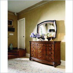 American Drew Bob Mackie Classics Leather Landscape Mirror