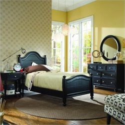 American Drew Camden Black Wood Panel Bed 5 Piece Bedroom Set Best Price