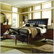 American Drew Bob Mackie Signature Wood Sleigh Bed 5 Piece Bedroom Set in Rosewood