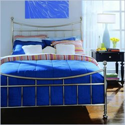 American Drew Camden Metal Bed in Nickel 5 Piece Bedroom Set
