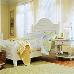 American Drew Camden Antique White Wood Panel Bed 5 Piece Bedroom Set Best Price