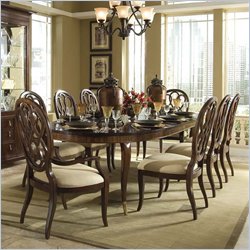 American Drew Bob Mackie Signature Oval Formal Dining Set in Cherry Finish