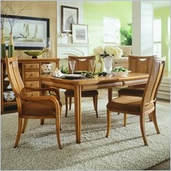American Drew Antigua Rectangular Casual Dining Set in Toasted Almond Finish
