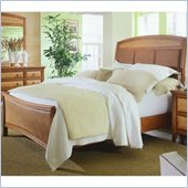 American Drew Antigua Upholstered Panel Bed 3 Piece Bedroom Set in Toasted Almond