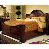 American Drew Cherry Grove Mansion Wood Panel Bed 4 Piece Bedroom Set in Antique Cherry
