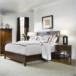 American Drew Sterling Pointe Wood Slat Bed 3 Piece Bedroom Set in Cherry