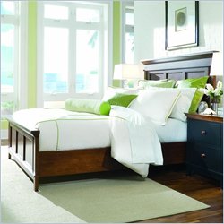 American Drew Sterling Pointe Wood Panel Bed 4 Piece Bedroom Set in Cherry