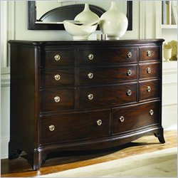 American Drew Sonata 11 Drawer Dressing Chest in Dark Merlot Finish by American Drew