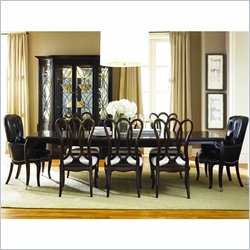 American Drew Sonata Rectangular Formal Dining Set in Dark Merlot Finish