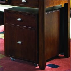 American Drew Tribecca 2 Drawer Lateral Wood File Caddy in Root Beer