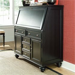 American Drew Camden Black Drop Lid Work Station
