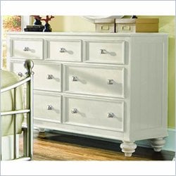 American Drew Camden White 7 Drawer Double Dresser White Finish
