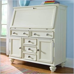 American Drew Camden White Drop Lid Work Station