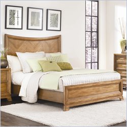American Drew Chalice Arched Panel Bed in Light Ash Blond Finish-King