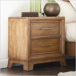 American Drew Chalice 2 Drawer Nightstand in Light Ash Blond Finish