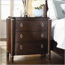 American Drew Echelon 3 Drawer Nightstand in Ebonized Merlot Finish