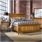 American Drew Sterling Pointe Wood Panel Bed 2 Piece Bedroom Set in Maple Finish