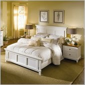 American Drew Sterling Pointe Off-White Wood Panel Bed 2 Piece Bedroom Set