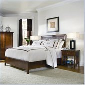 American Drew Sterling Pointe Wood Slat Bed 2 Piece Bedroom Set in Cherry Finish