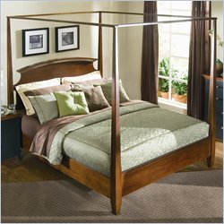 American Drew Sterling Pointe Wood Poster Bed 2 Piece Bedroom Set in Cherry Finish