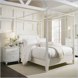 American Drew Sterling Pointe Off-White Wood Poster Bed 2 Piece Bedroom Set