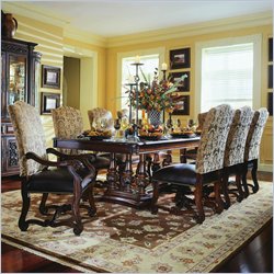 American Drew Marbella Trestle Table Dining Set