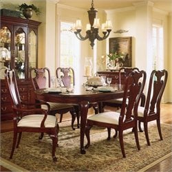 American Drew Cherry Grove Oval Casual Dining Set in Cherry Finish