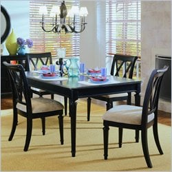 American Drew Camden Rectangular Casual Dining Set in Black Finish