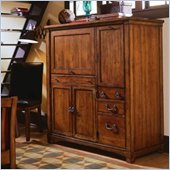 American Drew Beacon Ridge Computer Armoire in Rustic Pecan Finish