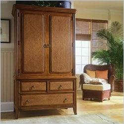 American Drew Antigua TV/Wardrobe Armoire in Toasted Almond Finish Best Price