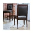 ADD TO YOUR SET: American Drew Tribecca Upholstered Leather Casual Side Chair in Root Beer Finish
