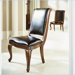 American Drew Bob Mackie Casual Side Chair in Burnished Nutmeg Finish