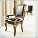 American Drew Bob Mackie Leather Upholstered Arm Chair