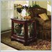 American Drew Cherry Grove Rectangluar Wood and Glass End Table With Door