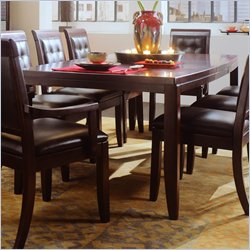 American Drew Tribecca Leg Casual Dining Table in Root Beer Brown Finish