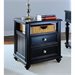 American Drew Camden Black Wood Storage End Table