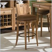 American Drew Antigua Round Counter Height Swivel Stool in Toasted Almond Finish