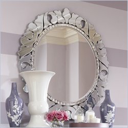 American Drew Jessica McClintock Couture Round Venetian Mirror