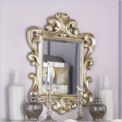 American Drew Jessica McClintock Couture Accent Mirror in Silver Leaf