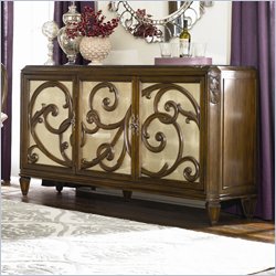 American Drew Jessica McClintock Couture Stone Top Buffet in Mink Finish